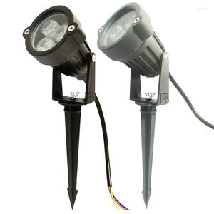 Tip Bahçe Işıkları Açık LED Çim Lambası 220V 110V 12V 9W Peyzaj Başlık Ampul Waterprof IP65 Yol Yara Spot