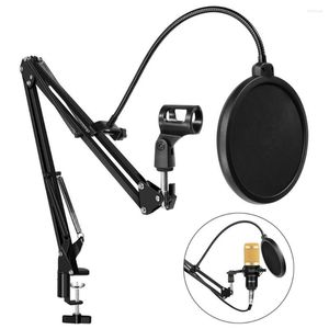 Microphones Bm 800 Microphone Adjustable Suspension Arm Stand Clip Holder And Table Mounting Clamp With Filter For Bm800