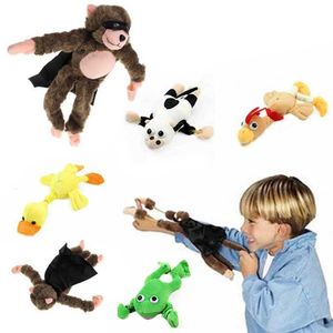 Flying Monkey Toys Chicken Duck Frog Cow Screaming Flying Slingshot Fun Plush