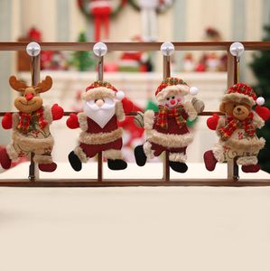 Happy New Year Christmas Ornaments Diy Xmas Gift Santa Claus Snowman Tree Pendant Doll Hang Decorations For Home Decor