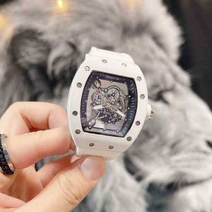 Richa Milles Watches Luxury Mechanical Wristwatch Watch Mens Mechanics Fashion Bull Hollowed Out Skull Trendy Men's Personality Si Oohn