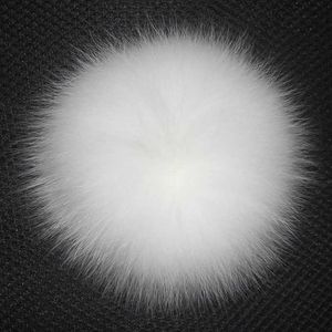 Other DIY 14-15cm Big Fox Fur Pompoms for Knitted Hat Cap Winter Beanies and Keychain Scarves Real Pom Poms Y2210