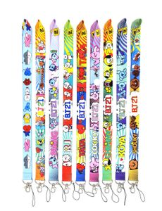 Anime BTS21 Cartoon Lanyard För Nyckelring ID-kort Omslag Pass Student Badge Hållare Nyckelring Halsband Tillbehör