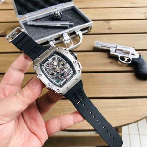 Uhrendesigner Luxus Herren Mechanik Richa Milles Armbanduhr Business Weinfassförmige Herren Multifunktionale Automatik Mechanik Persönlich XFTO