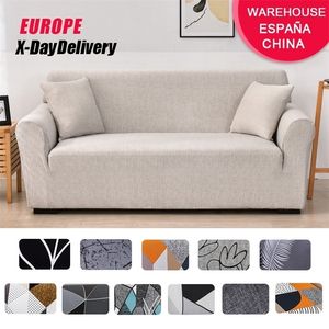 Sandalye kapaklar Coolazy Stretch Plaid Sofa Slipcover Elastik Kanepe Kapakları Oturma Odası için Funda Kanepe Sandalye Kapak Ev Dekoru 1234Seater 221008