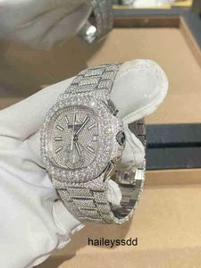 CASHJIN Icedout Watch Hip Hop Custom Men Iced Out VVS Diamond Moissnite Luxury Brand Skeleton Watch A72E