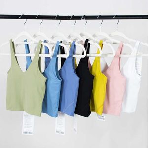 Lu Align Lemon Reggiseno sportivo da donna Canotta sexy Canottiera attillata da yoga con imbottitura sul petto No burroso Morbido atletico Fiess Vestire Jogger da palestra personalizzato 2024