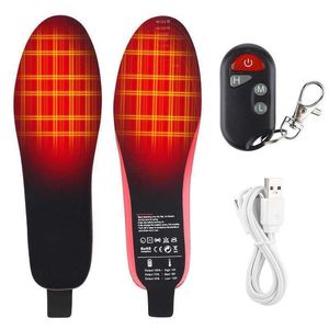加熱靴インソール電気フットウォーミングパッドフィートウォーマーソックパッドマット冬の屋外充電式ワイヤレスリモート温度コントロールインソール