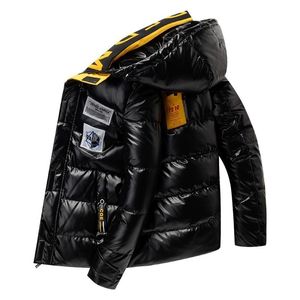 Herrenjacken Helles Leder Männer verdicken warme Winterjacke Casual Parka Outwear Herbst wasserdichter Stehkragen Kapuzenmantel Kleidung 221007