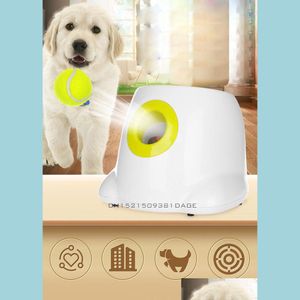 Dog Toys Chews Dog Pet Toys Tennis Launcher Matic Throwing Hine Ball Throw Device 3 6 9M Section Emission With 3 Balls Training Drop Dhqhy