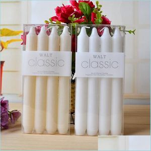 Candles Candlelight Dinner Rod Wax Long Pole Candle No Smoke White Ivory Colors Candles Romantic Home Decoration Drop Delivery 2021 Ga Dhnbw