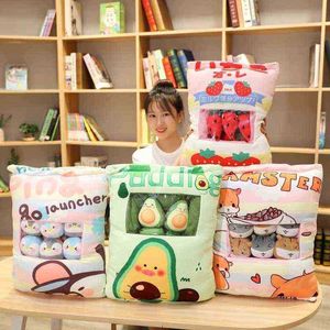 Beautiful A Plushie Bag Pudding Toys Totoro Dinosaur Cuddles Stuffed Soft Animals Cushion Dolls For ldren Kids Fashion Gifts J220729