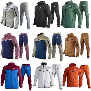 7A Neuer Herren-Trainingsanzug aus Tech-Fleece, Designer-dünne Sportbekleidung für Damen, Kapuzenpullover mit Reißverschluss, Herren-Langarmjacke, Joggerhose, asiatische Passform, Größe S-3XL