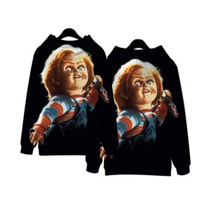 Hoodies للرجال Sweatshirts الخريف/الشتاء الجديد ثلاثي الأبعاد Hallowmas طباعة الأوروبي والأمريكي الفضفاضة 033