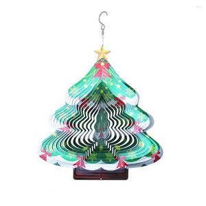 Juldekorationer 3D rostfritt st￥l vind spinnare 30 cm/11.81 tum tr￤dform chime hem dekoration inomhus husdekor utomhus tr￤dg￥rd