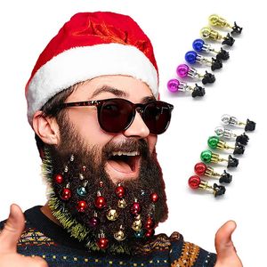 クリスマスボールのひげの装飾品12pcs/セットカラフルなクリスマスの顔の髪のつまずきのための口ひげの装飾