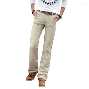 Men's Pants Fall Winter And Autumn Casual Flared Trousers Leg Loose Work Jeans Men's Slim High Fashion White Denim