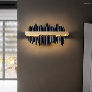 Lâmpada de parede LED moderno LED Light preto quarto lâmpadas de sala