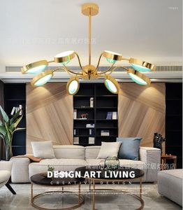 Lampy wisiork Nordic minimalistyczny kreatywny żyrandol restauracja salon sypialnia w kształcie sypialni Lekkie luksusowe nowoczesne lampę projektanta wiatru przemysłowego