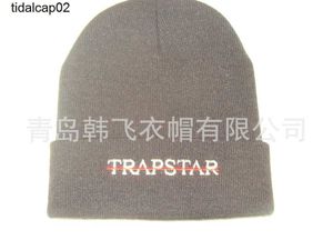 Cappello con motivo ricamo spesso personalizzato Cappello in lana lavorata a maglia calda a doppio strato modello TRAPSTARs