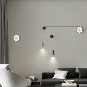 Lampada da parete a Led nordica Corridoio per scale Creativo Cerchio Sconce Modern Home Room Decor Illuminazione Lampade da parete da comodino