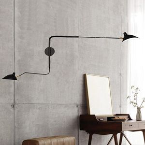 Lâmpada de parede nórdica Amanhecer Serge Mouille para sala de estar quarto decoração de loft utensílios designer luminária de ferro industrial