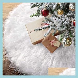 Dekoracje świąteczne długowłose choinki spódnica czysta biała spadająca wodna pluszowa wakacyjna wakacje