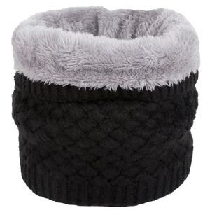 Cruoxibb kvinnor m￤n vinter hals varmare halsduk gaiter dubbelskikt mjuk fleece fodrad tjock stickad cirkel halsduk vindt￤t barn f￶rtjockade halsdukar