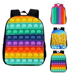 3D wydrukowane pushble plecaki imprezowe prezenty dla dzieci Fidget Children Bag Rainbow Back to School Mochila Bookbag Boutique 32