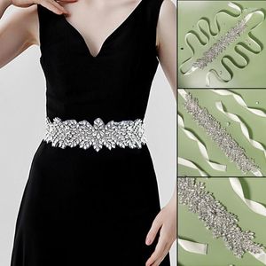 Belts Luxurious Bridal Dress Belt With Rhinestones Inlaid Girdle For Wedding Bride Jewelry Gift Accessories Hand Sewing H9