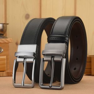 Belts men's with rotary buckle Men's is strictly selected Cow leather classic reversible belt 1006