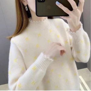 Kvinnors tröjor för klassisk designer Apple hoodie rund hals casual långärmad klänning tröja