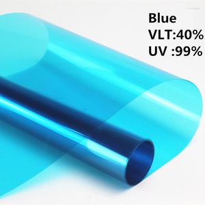 Fensteraufkleber Sky Blue Decorative Film Glass Sticker 99%UV Proof Nicht reflektierendes Gebäude Home ShowroomWindow