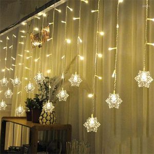 Strings Christmas LED String Light Light AC220V UE Romântica Fada Fada Cortina para Decoração de Férias de Casamento para Partes