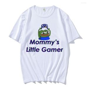 Herren T-Shirts Baumwolle Kleidung Mommy S Little Gamer Shirt Neuheit T-Shirt Kurzarm O-Ausschnitt Übergroße T-Shirts