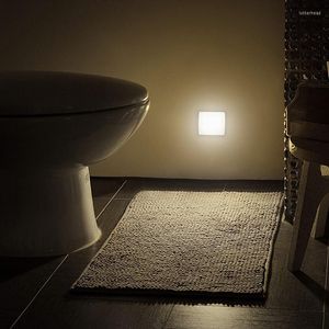 Luci notturne Lampada da parete con sensore di movimento intelligente a LED a batteria Lampada da comodino per bambini per WC Scale Camera da letto Casa Corridoio