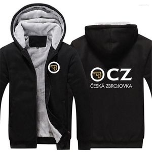 Herren Hoodies 2022 CZ Hip Hop Custom Ceska Zbrojovka Winter Hoodie Herren Sweatshirts Raglan Streetwear Fashion Mantel Dicke warme Kleidung