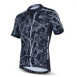 Rennjacken 2022 Radfahren Jersey Männer MTB Shirts Mountainbike Voller Reißverschluss Radfahren Top Kurzarm Kleidung Sommer Schwarz Weiß