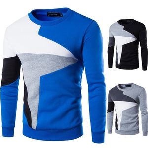 Maglioni da uomo L'abbigliamento primaverile Mens FASHION Fleece Casual Colletto tondo Cuciture Maglioni di marca Set Abbigliamento sportivo da uomo Maniche lunghe 221008