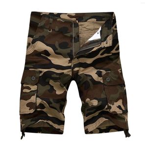 Mäns byxor Leisure Men's Multi-Pocket and Shorts Overall Camouflage Summer Color Plush Band