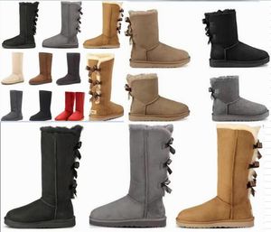 Botas altas boots feminino botas neve botas de inverno botas de couro clássico 2022 aus wgg certificado saco de poeira grow