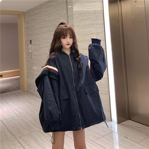 Männer Jacken Frauen 2022 Herbst Winter Koreanische Mode Patchwork Retro Lange Windjacke Baseball Mantel Lose Beiläufige Übergroßen Mäntel Männer