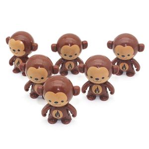 Party Games Crafts 10Pcs Cute Mini Tumbler Monkey Ground Spin Toy Treat Kids Birthday Guest Gifts Baby Shower Party Favors Pinata Fillers Goody Bag T221008