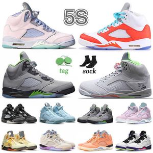 Designer offs 5s sail easter tênis de basquete masculino tamanho grande 12 13 PRFC We-The-Best x DJ Khaled Jumpman 5 Vintage Hare Green Bean Capacete J jorda jordon