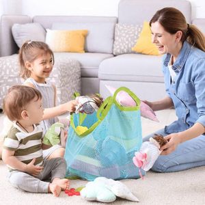 Bolsas de armazenamento Bolsa de praia à prova d'água Anti-areado vácuo para crianças Tootes de brinquedos bolsa de compras de toalha grande capacidade