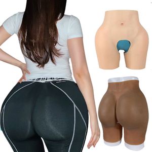 Realistiska sexiga silikonhöfter och rumpa Underkläder Byxor Tjocka höftförstärkning och grenförtjockningstrosor för kvinnor