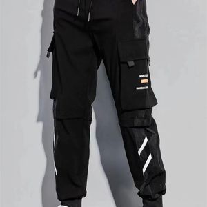 Mens Pants Classic Streetwear Casual Men Ribbons Harem Jogging Male Slim Fit Spring Cargo MultiCockets Women Trouser J5 221007