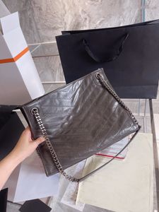 evening bag luxury leather NIKI shopping bags tote commuter bags pure black chain messenger handbag