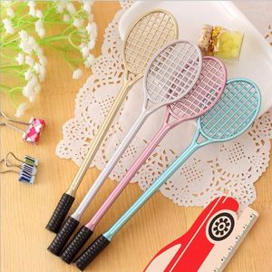 4pcs Tennis Creative Pen Ballpoint 0.5mm Black Ink Pens Writing Sport Badminton Novelty Stationery Office School Supplies H6801