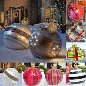 Decorazioni natalizie Navidad Balls Atmosfera esterna Giocattolo gonfiabile in PVC per la casa Regalo di Natale Anno 221007